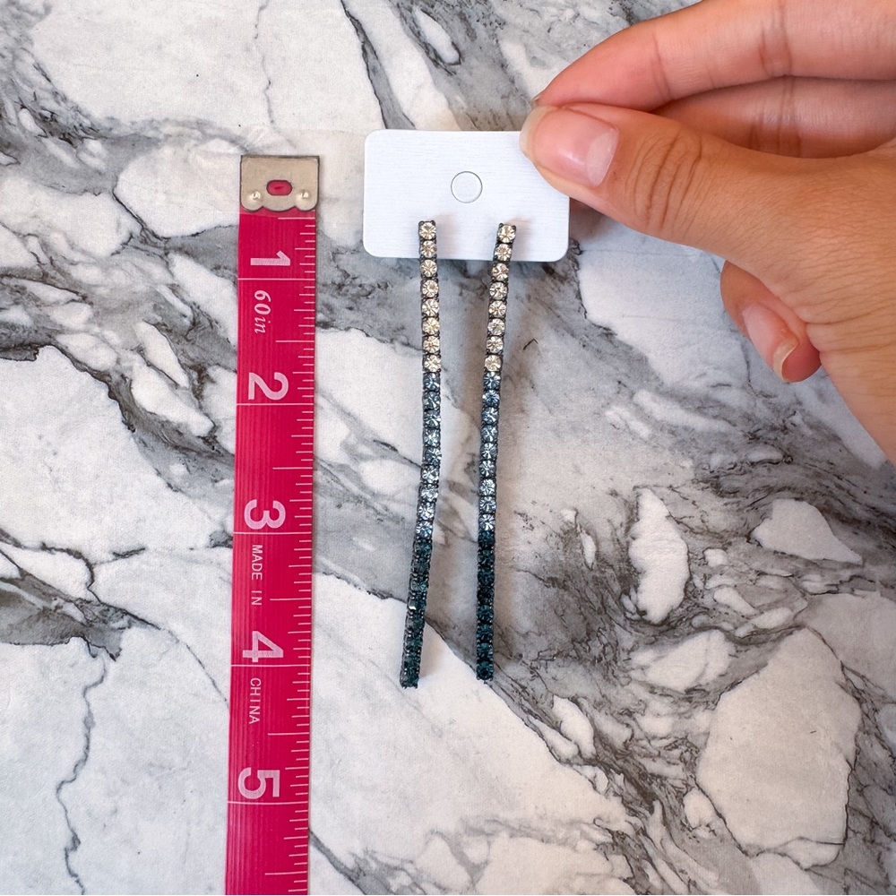 Silver and Blue Gradient Earrings